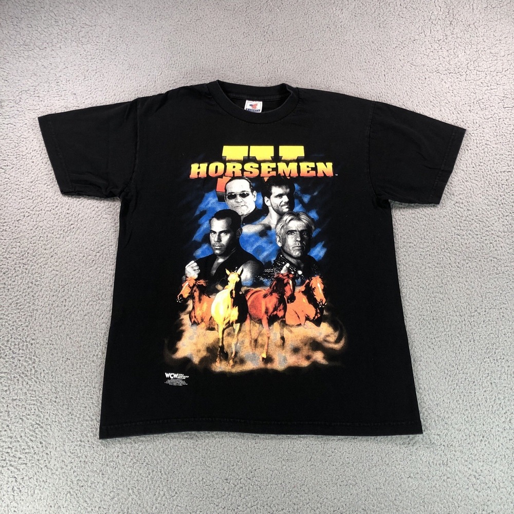 WCW Four Horsemen 1998 Vintage Shirt Large‎ Ric Flair Chris Benoit Dean Malenko
